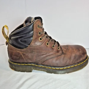 Dr. Martens Stiefel Herren Größe US 10 Doc Hynine Stahlkappe Sicherheit Braun Lederfehler - Bild 1 von 24