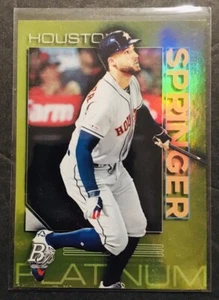 2020 Bowman Platinum George Springer Chartreuse SP Parallel #69 - Houston Astros - Picture 1 of 2
