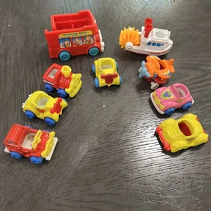 Vintage Walt Disney Cars Arco Toys 1980’s + Paddle Boat & Tour Bus Lot Of 9 - Picture 1 of 11