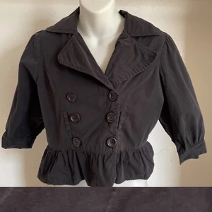 CHAQUETA NEGRA RECORTADA LIGERA NY INVASION talla pequeña - Imagen 1 de 12