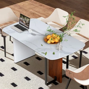 4-6 Seats Luxury Dining Table Strong Sintered Stone Top Kitchen Island Table AU - Picture 1 of 18