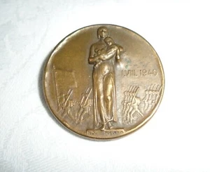 1940 Segunda Guerra Mundial Medalla Militar Suiza insignia ~ Huguerin Le Locle - Imagen 1 de 3