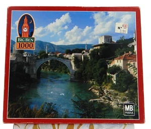 NEW Hasbro MB Big Ben 1000 Puzzle Turkish Bridge over River, Yugoslavia - Picture 1 of 7