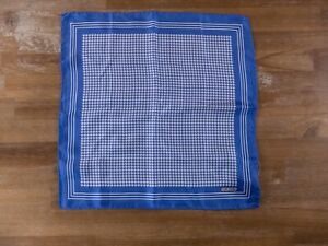 TOM FORD blue houndstooth motif silk pocket square authentic