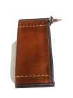 Genuine Tan Quality Designer Leather Purse With 2 Zip Sections RRP £69.95