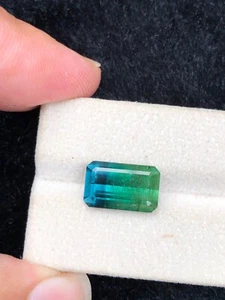 6-Cts Rare Bi Color Tourmaline Faceted Loose Gemstone From Afghanistan - Picture 1 of 8