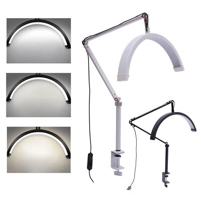 Lámpara de pie LED de media luna para extensión de pestañas iluminación de belleza Foto 1 de 4