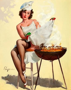 Impresión fotográfica vintage pin up 11 x 14" - Imagen 1 de 1