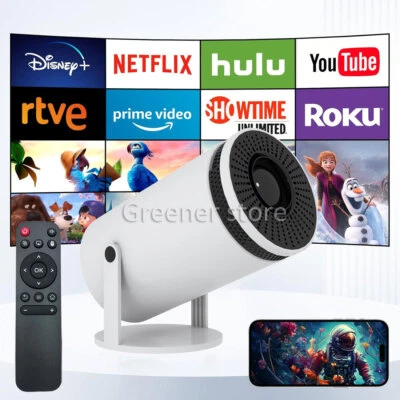 5G 4K Projector Smart HD LED WiFi Bluetooth HDMI USB Android Office Home Theater - Image 1 of 4