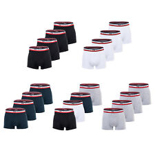 FILA Herren Boxer Shorts, Multipack - Logobund, Cotton Stretch, einfarbig