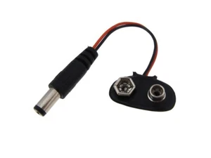 5.5mm x 2.1mm 5.5/2.1 DC Power Male Plug to 9V Battery Cable - Pack of 2 - Picture 1 of 1
