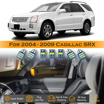 Kit de equipamiento interior de 14 luces LED ultra blancas para Cadillac SRX 2004-2009 Foto 1 de 4