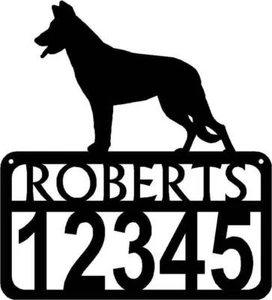 Beauceron Personalized Dog Sign with Name & House Numbers - Made in USA - Picture 1 of 2