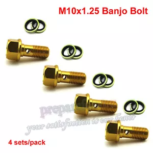 M10x1.25 Banjo Bolt For ATV GoKart Moped Scooter Brake Oil Cooler Pit Dirt Bike - Picture 1 of 5