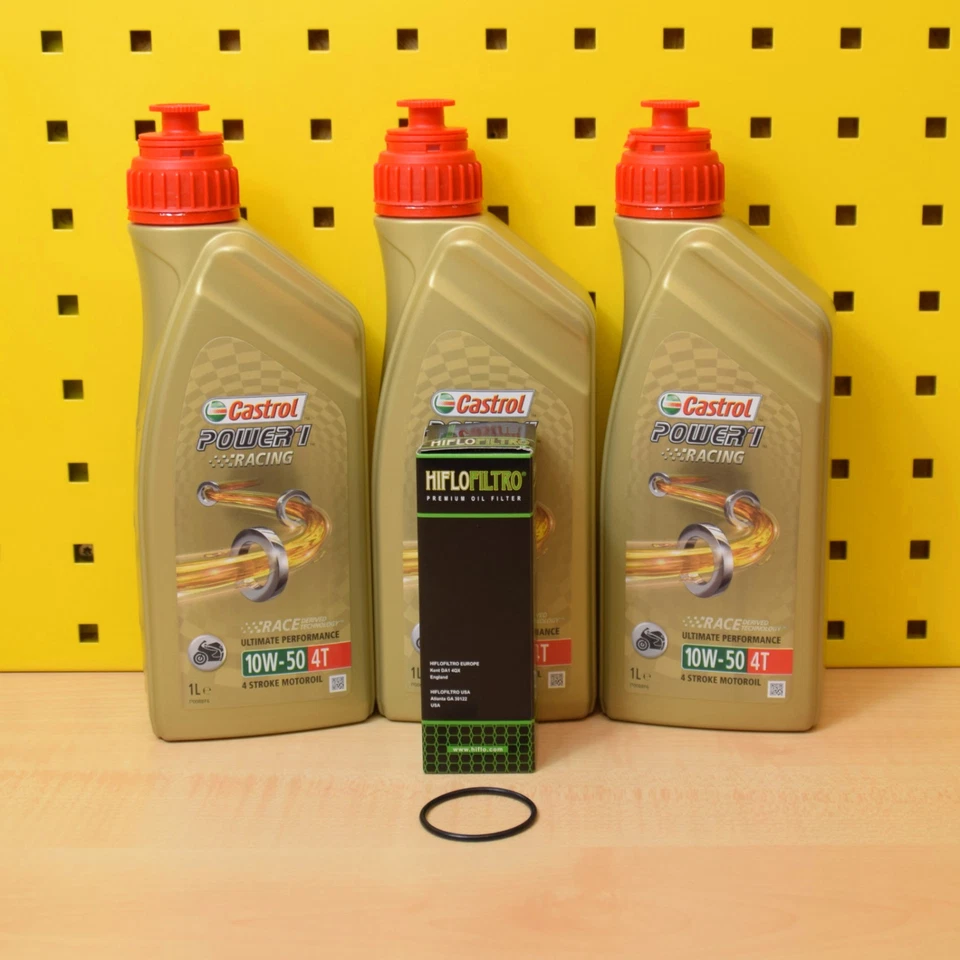 Ölwechselset Öl Ölfilter O-Ring Castrol Power 1 Racing 10w50 Für: KTM 790 Duke - Bild 1 von 1