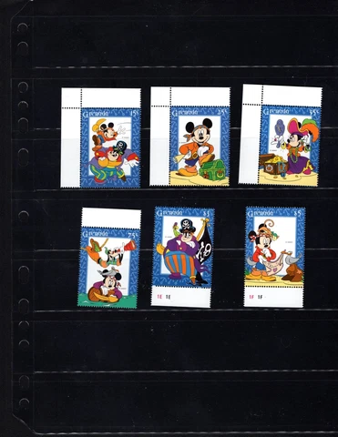 Grenada Disney 2480-85 Pirates VF MNH Complete Set A2 Cover