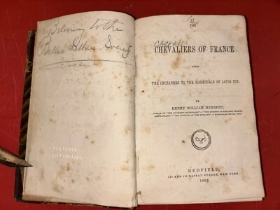 Antique 1853 Book: The Chevaliers of France from the Crusades to the Marechals.. - Image 1 of 4