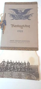 1922 Neuntes Luftschiff US Army Air Force Scott Field Thanksgiving Programm Fußball - Bild 1 von 13