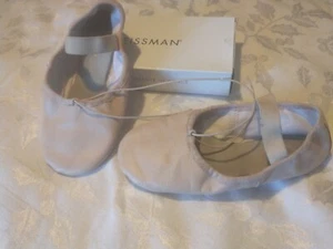 Weissman W300 Girls Leather Split Sole Ballet Dance Shoe Pink Child Size 13.5 CM - Picture 1 of 10