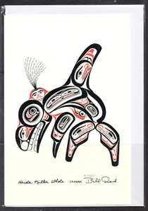 HAIDA KILLER WHALE "SKAANA" Red & Black Version by Bill Reid - 6" x 9" Art Card - Picture 1 of 1