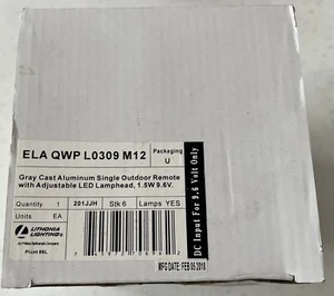 Lithonia Lighting #ELAQWPL0309M12  Outdoor Remote Adjustable LED Lamp Head Gray - Picture 1 of 3