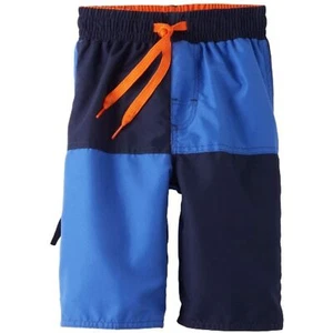 Wes and Willy Little Boys' Colorblock Skull Swim Trunk, Patriot Navy, 5 - Picture 1 of 2