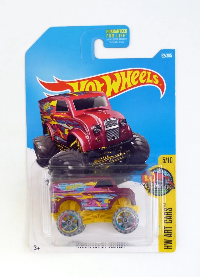 Hot Wheels Monster Dairy Delivery #62/365 HW Art Cars 5/10 Purple Die-Cast 2017 - Image 1 of 1