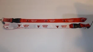 Two Chicago Bulls Lanyards Printed on both sides 25" Long Free Shipping - Picture 1 of 1