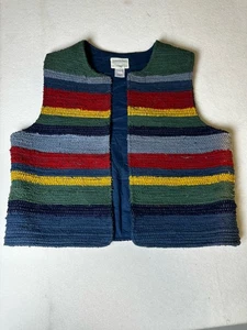 SUSAN BRISTOL Vintage Damen Weste bunt gestreift Large - Bild 1 von 6