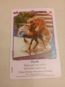 Bella Sara Bella's Ball Farah 13/55 Dance Partner Sweetheart Shamal Horse Card - Picture 1 of 2