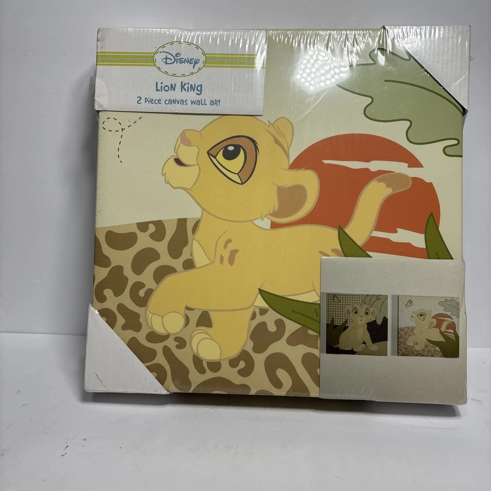 Disney Rey León Decoración Colgante de Pared Lote de 2 TOTALMENTE NUEVO Todavía En Caja Simba Nala Foto 1 de 4