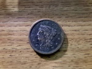 1856 Philadelphia Mint Kupfer geflochtenes Haar großer Cent SCHÖNE DETAILS #MC01 - Bild 1 von 2