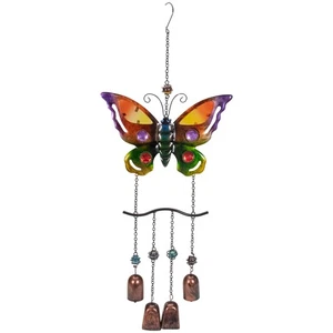 Northlight 24" Purple and Bronze Butterfly Outdoor Garden Windchime - Picture 1 of 5
