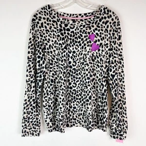 Betsey Johnson NWOT Tan Animal Print Long Sleeve Pajama Top Size L - Picture 1 of 6