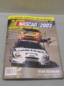 Vintage 2003 Official NASCAR Preview & Press Guide, Autographed by Jimmy Spencer - Picture 1 of 1