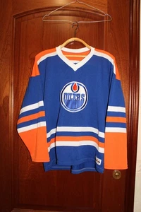 Vintage 1970s NHL Edmonton Oilers Blue Hockey Jersey - size L - Bild 1 von 7
