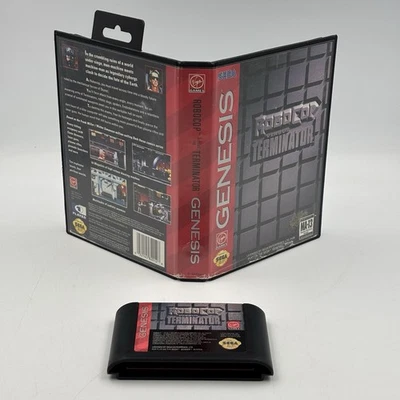 Estuche Robocop Versus Terminator Sega Genesis con pestaña probado y funcionando Foto 1 de 4