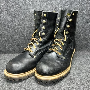 Botas de trabajo Carolina para hombre de cuero negro olmo 8" sin forro talla 9,5 2E - Imagen 1 de 13