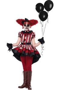 Disfraz California Payaso Malvado Niño Niñas Payasos Circo Halloween Traje 00623 - Imagen 1 de 2
