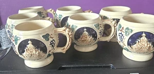 6 Stück Bowle Krüge Keramik Steinzeug - Bild 1 von 3