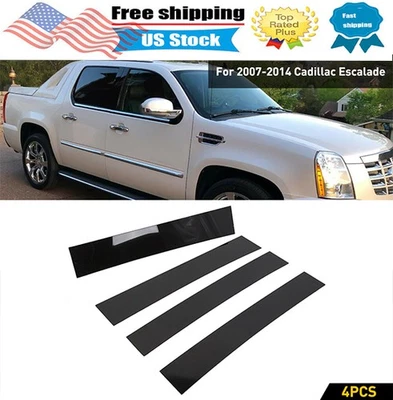 Kit de 4 piezas de cubierta de moldura de puerta postes de pilar B negro brillante para Escalade Cadillac 2007-14 Foto 1 de 4