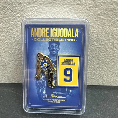 NUEVO Juego de prendedores de retiro de camiseta de Andre Iguodala #9 de los Golden State Warriors 2025 SGA Foto 1 de 4