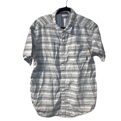 Camisa túnica costera a rayas Columbia para mujer talla XL azul blanco algodón playero Foto 1 de 4