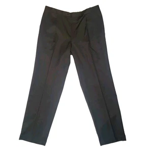 Canali Pantelone Dark Brown Trousers Pleated Wool Dress Pants 38x32.5" - Picture 1 of 11