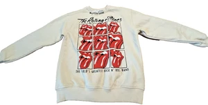 Zara Kids The Rolling Stones Sweatshirt Cream Crewneck Girls Size 13-14 - Picture 1 of 8