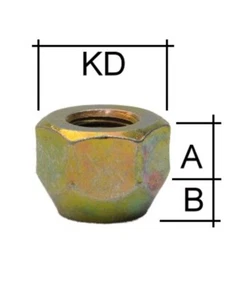 Tuerca de rueda 12 x 1,5 x 17 mm junta cónica 60° SW21 abierta - Imagen 1 de 1
