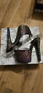 Hella Heels Moonlight Leopard Stiletto 7 INCH Uk 3 - Picture 1 of 14