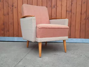 Cocktail Sessel Clubsessel Vintage 50er Easy Chair Mid Century 60er Holz - Bild 1 von 9