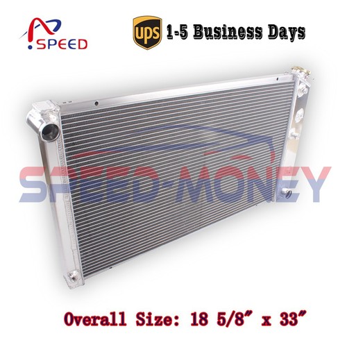 4Row Aluminum Radiator For Oldsmobile Cutlass 68-72/ Pontiac GTO LeMans ...
