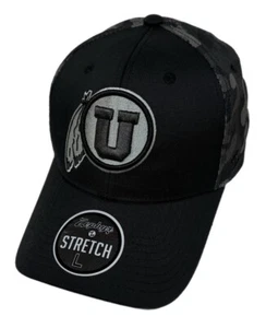 Zephyr NCAA Utah Utes RARE “Black-Ops” Curved Bill Stretch Fit Hat BRAND NWT - Picture 1 of 6